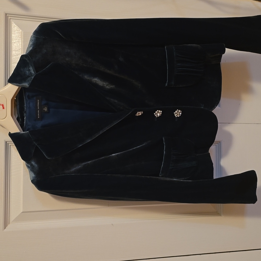 Banana Republic Velvet Blazer - Deep Teal